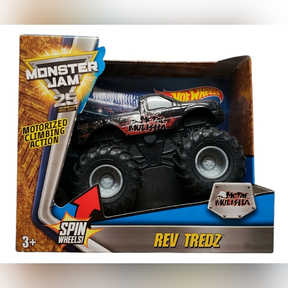 Monster Jam Hot Wheels Metal Mulisha Rev Tredz Truck